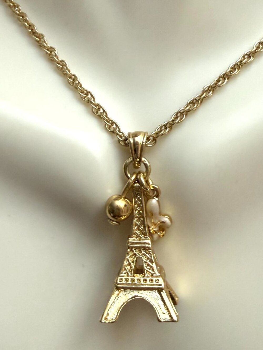 Talbots Gold Eiffel Tower Paris Necklace